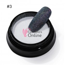 Decor pentru unghii NADP029II glitter fin cu efect de zahar Mermaid  Alb - Green